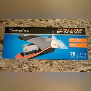 Swingline Optima 70 Jam-Free Stapler - Black and Silver (Lightly Used)